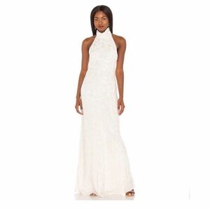 House of Harlow 1960 x Sofia Ritchie Revolve White Vito Maxi Dress